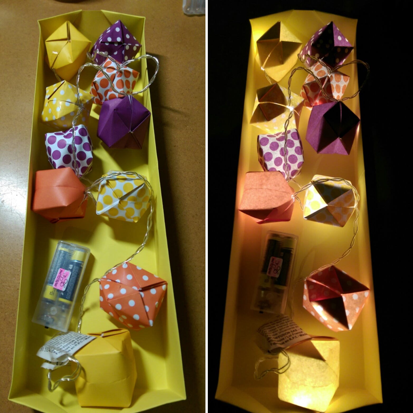 Guirlande lumineuse Origami 20 LED - Arc-en-ciel - Léonie & France