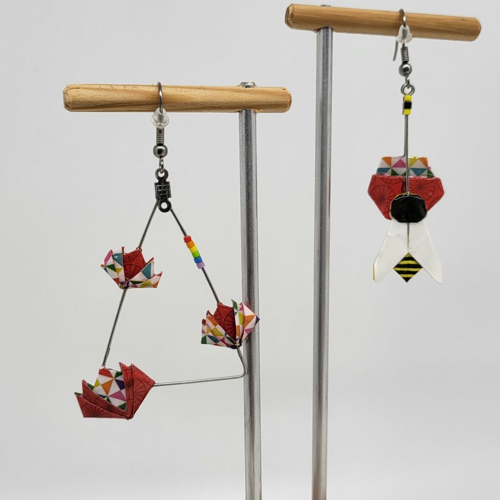 MARIGAMI origami parure dépareillée thème NATURE (8)