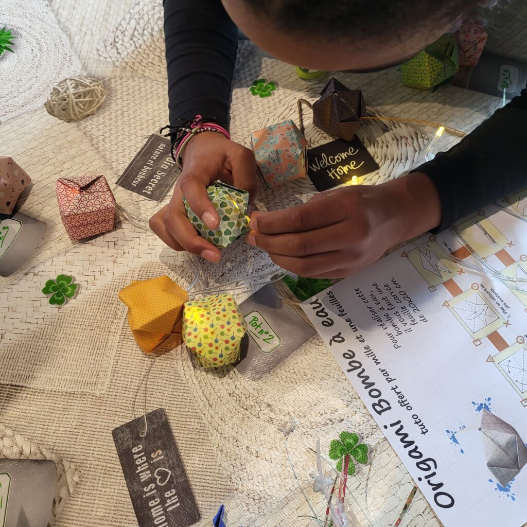 MARIGAMI origami atelier anniversaire guirlande lumineuse
