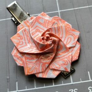 MARIGAMI origami barrette broche sakura