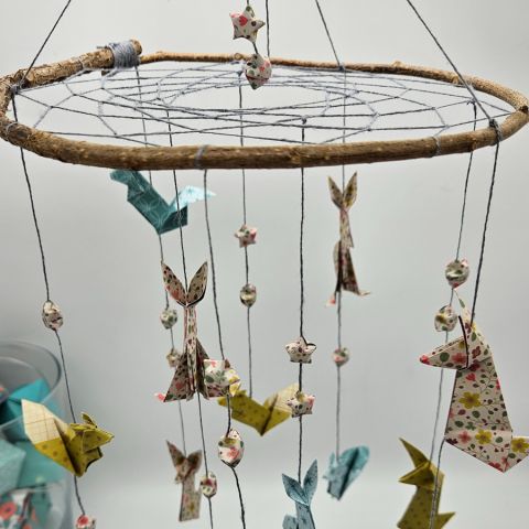 MARIGAMI origami atelier attrape-rêve papillon étoilée