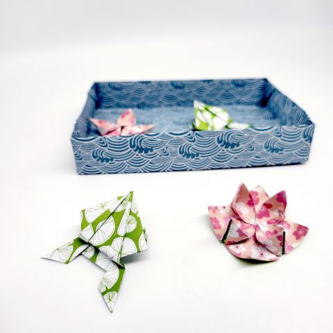 MARIGAMI origami atelier jeu saute-grenouille
