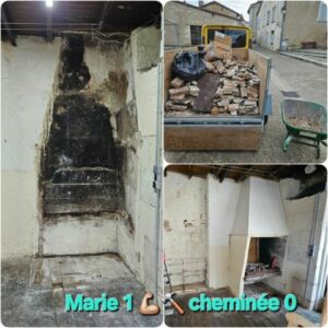 MARIGAMI ET CIE Aubeterre rénovation cheminée