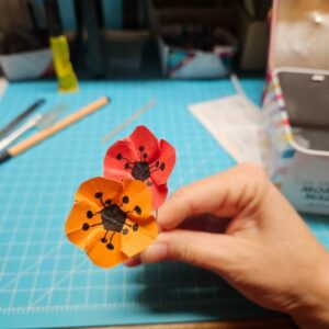 MARIGAMI origami coquelicots
