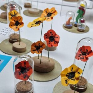 MARIGAMI origami coquelicots jaune-orangé