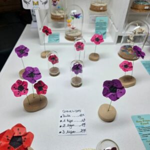 MARIGAMI origami coquelicots violet-rose