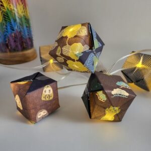 MARIGAMI origami guirlande lumineuse japon bleue marine