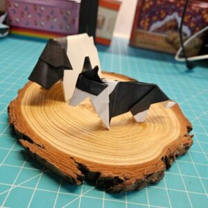 MARIGAMI origami sculpture border collie et son mouton